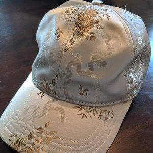 Brand new brocade gold, cream hat